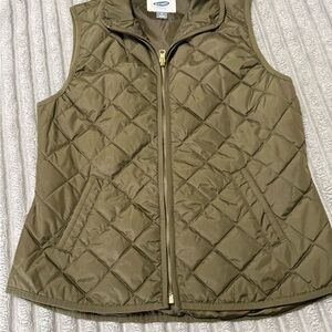 Old Navy Khaki Quilted Vest